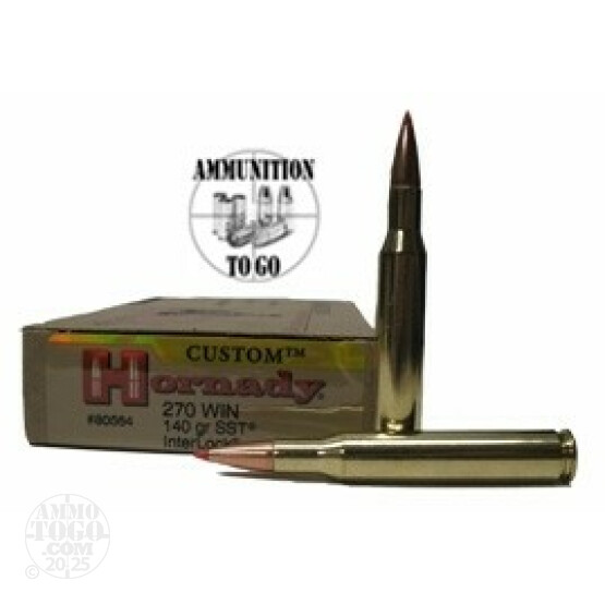 20rds - 270 Win. Hornady 140gr. Super Shock Tip (SST) Ammo